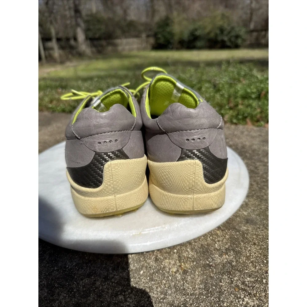 ECCO Biom Hydromax Golf Shoes Yak Leather Mens Size 12-12.5 (EU 46) WORN IN Gray